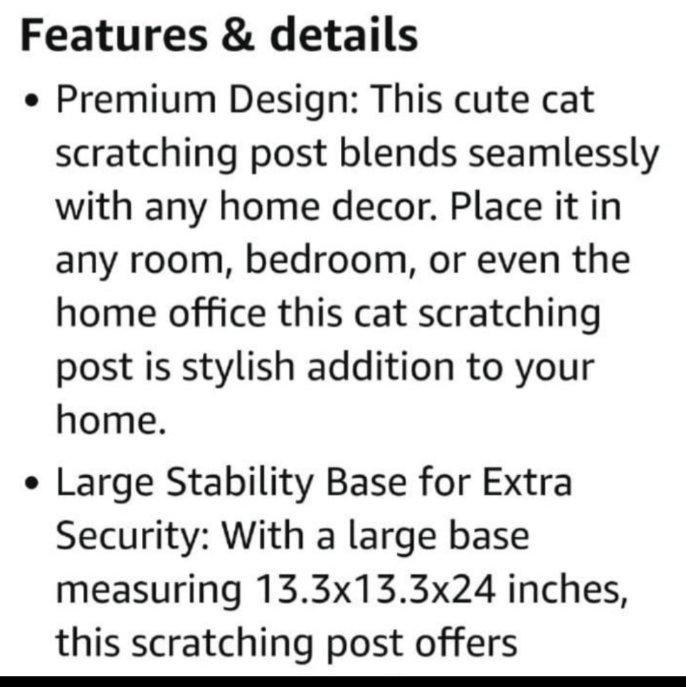 Cat Scratching Post 24" - Picture 8 of 8